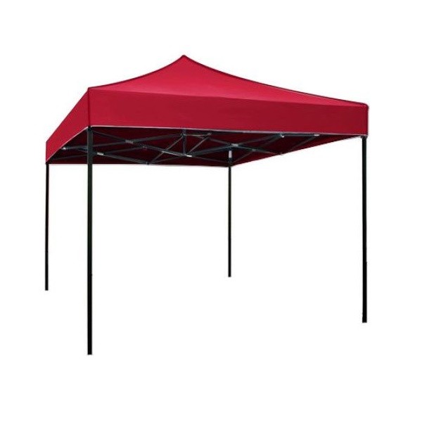 Corturi Evenimente si Articole Camping - Cort pliabil pentru Evenimente, cadru metalic pentru curte si gradina, 2x2 m, Rosu, 