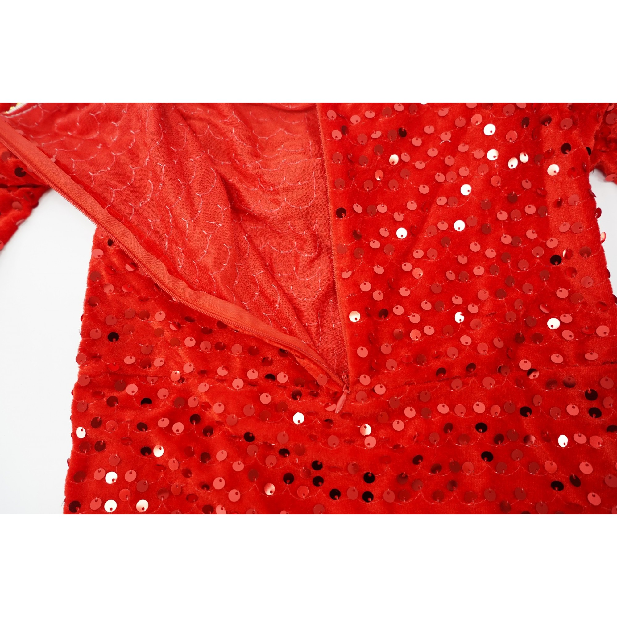 Costum Craciun, , Spiridus, rosu, 7 -9 ani, catifea [5]