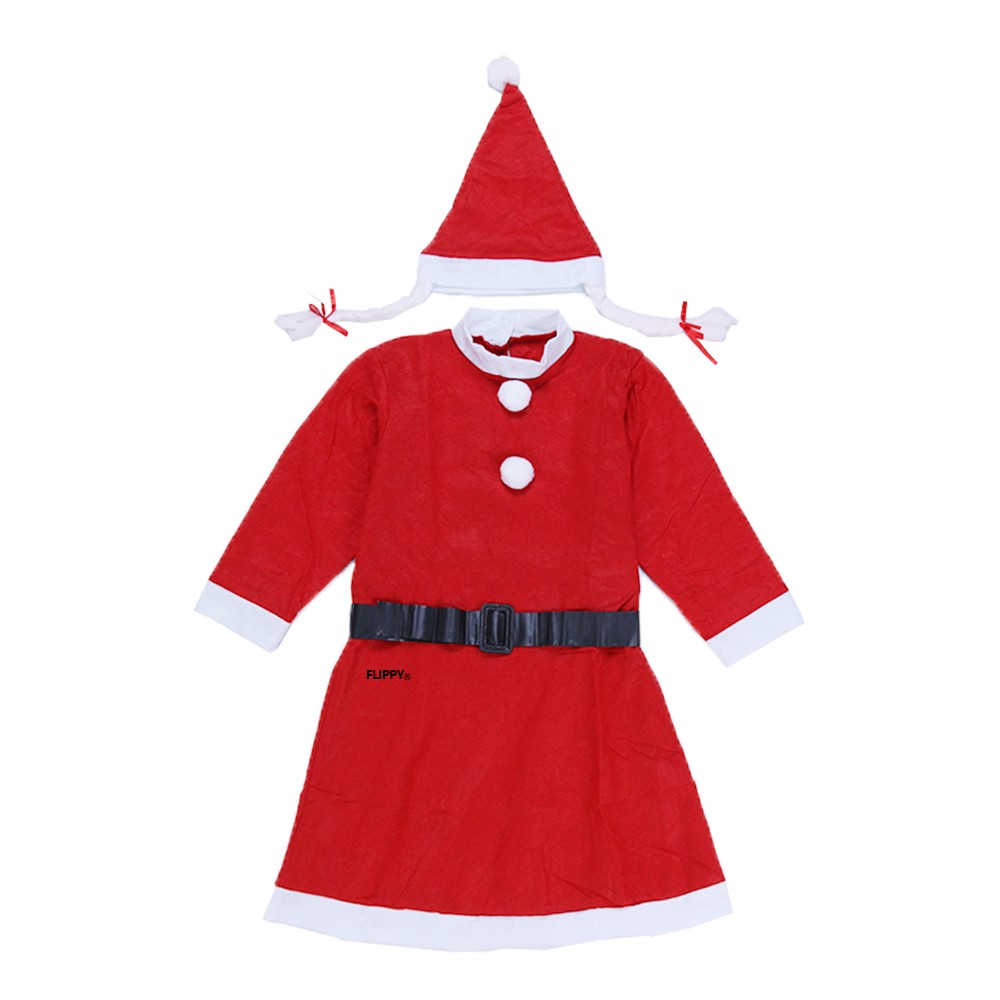 Costume Craciun - Costum Craciunita ® Fata, 10-12 ani, 3 piese, Polar