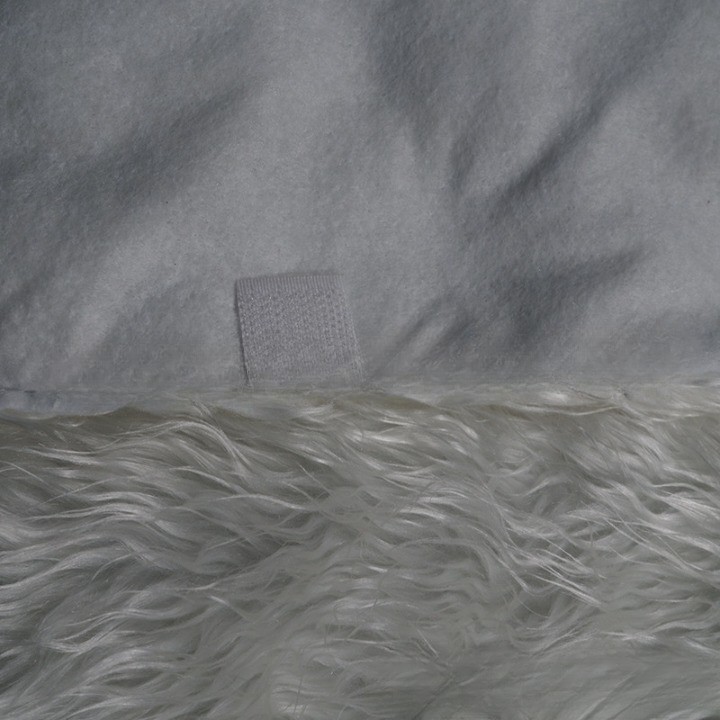 Covor pentru bradul de Craciun, diametru 90 cm, blana grosime 7 cm, alb [4]