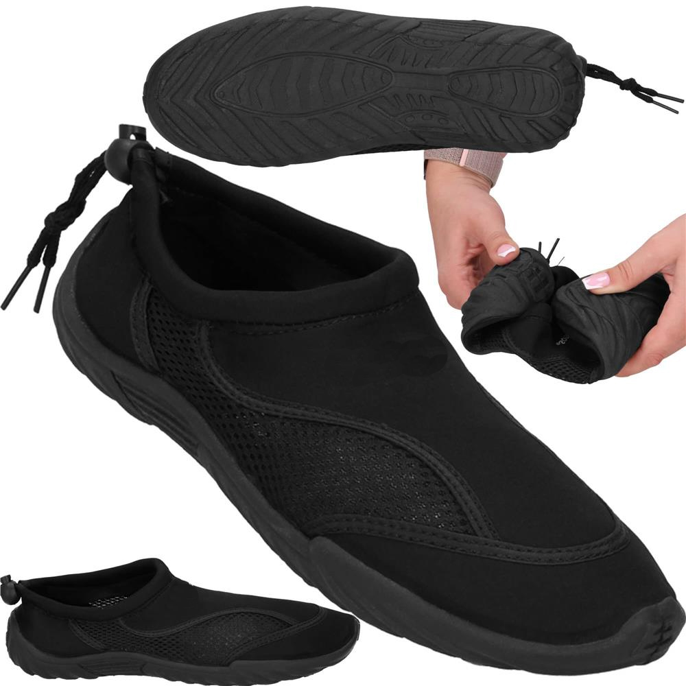 Pantofi apa unisex, material respirabil, talpa EVA antiderapanta, negru, marimea 44 [3]