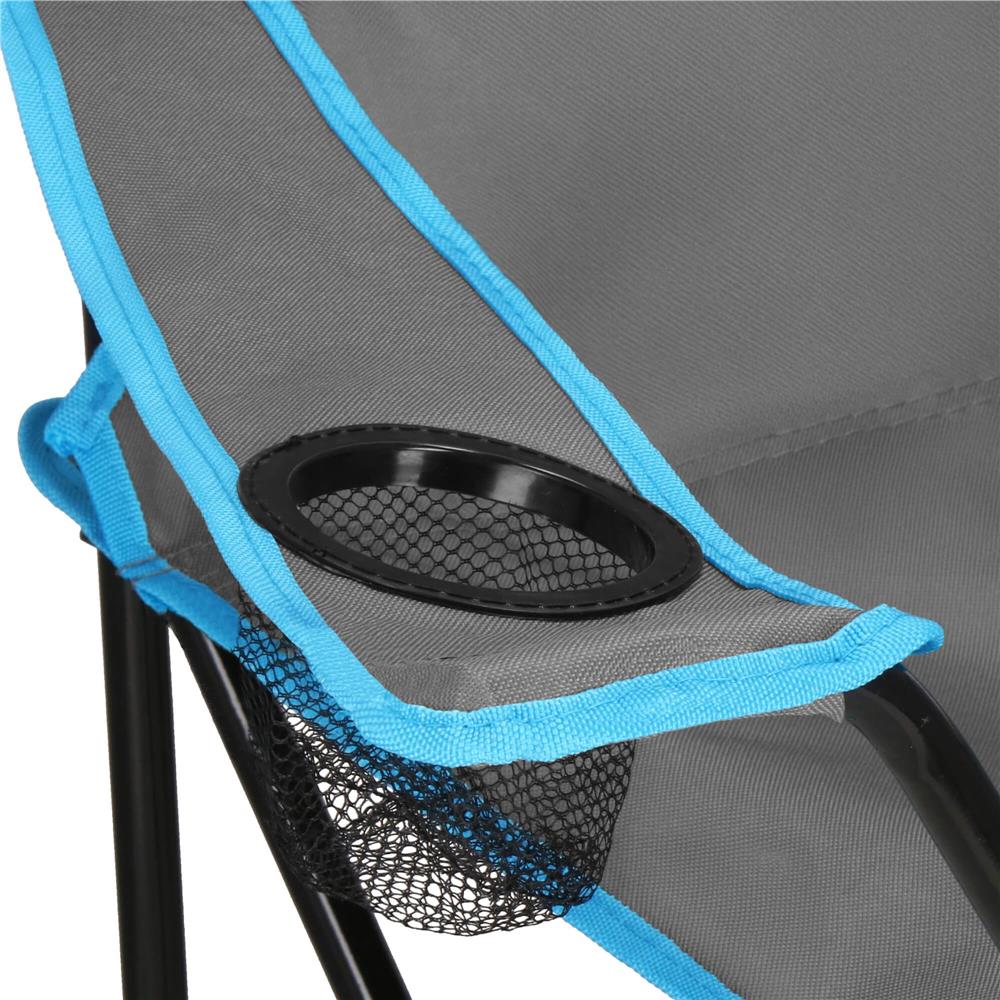 Set masa pliabila cu 2 scaune, structura metalica, husa transport, 47x47x45 cm, gri [7]