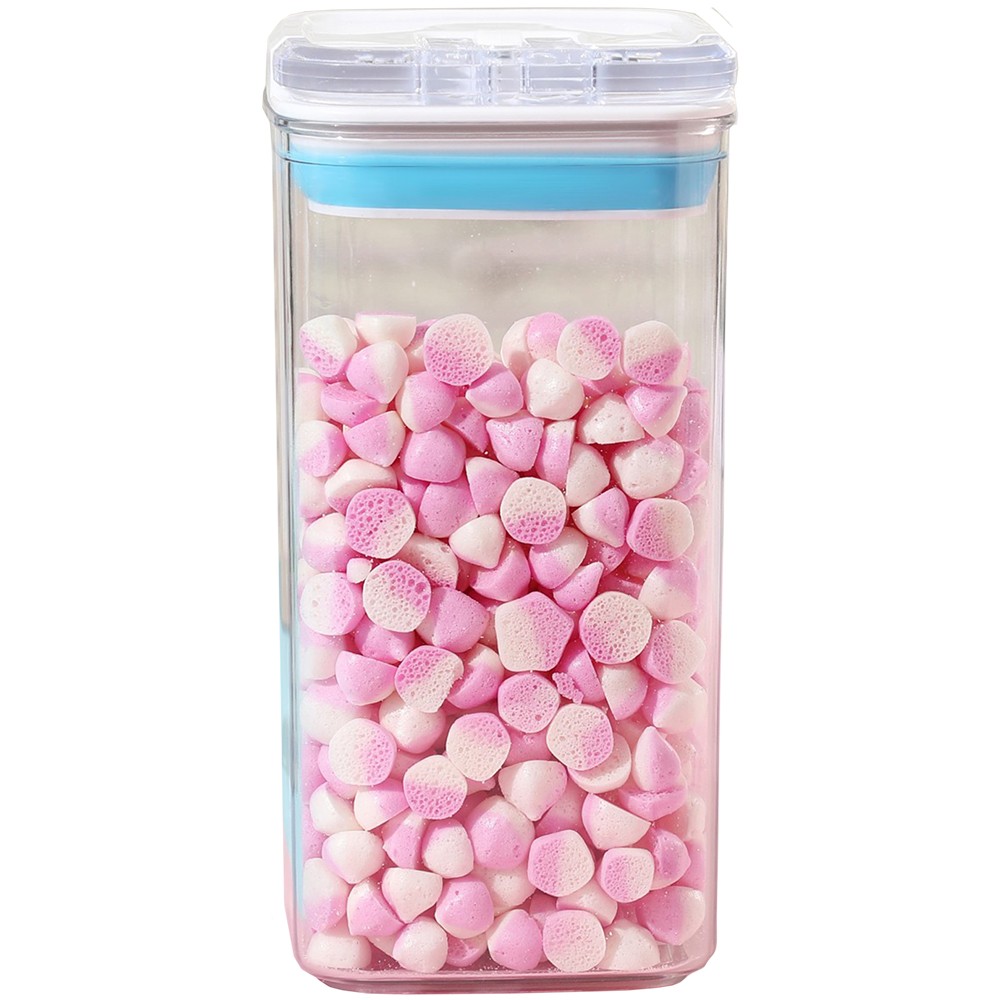 Organizatoare si Depozitare Bucatarie - Cutie de Depozitare Alimente, , Cutie de tip Container pentru Bucatarie, Cutie pentru Condimente, din PET ABS Silicon, 10 x 10 x 20.5 cm, 370 g, 1.2L Transparenta