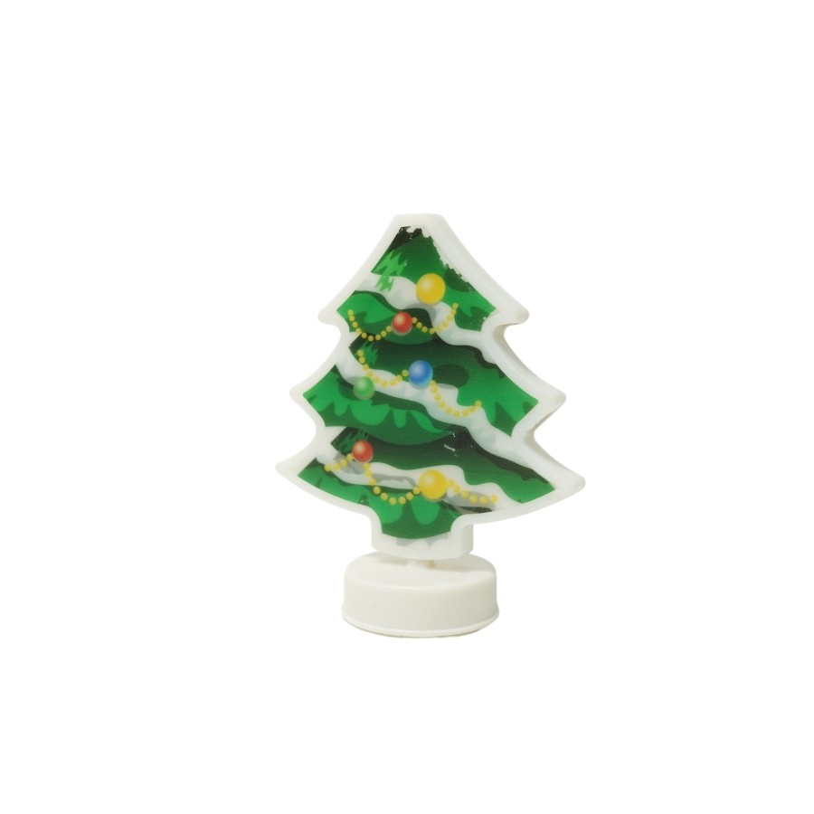 Iluminat Festiv - Decoratiune luminoasa 3D, Tip brad, cu baterii