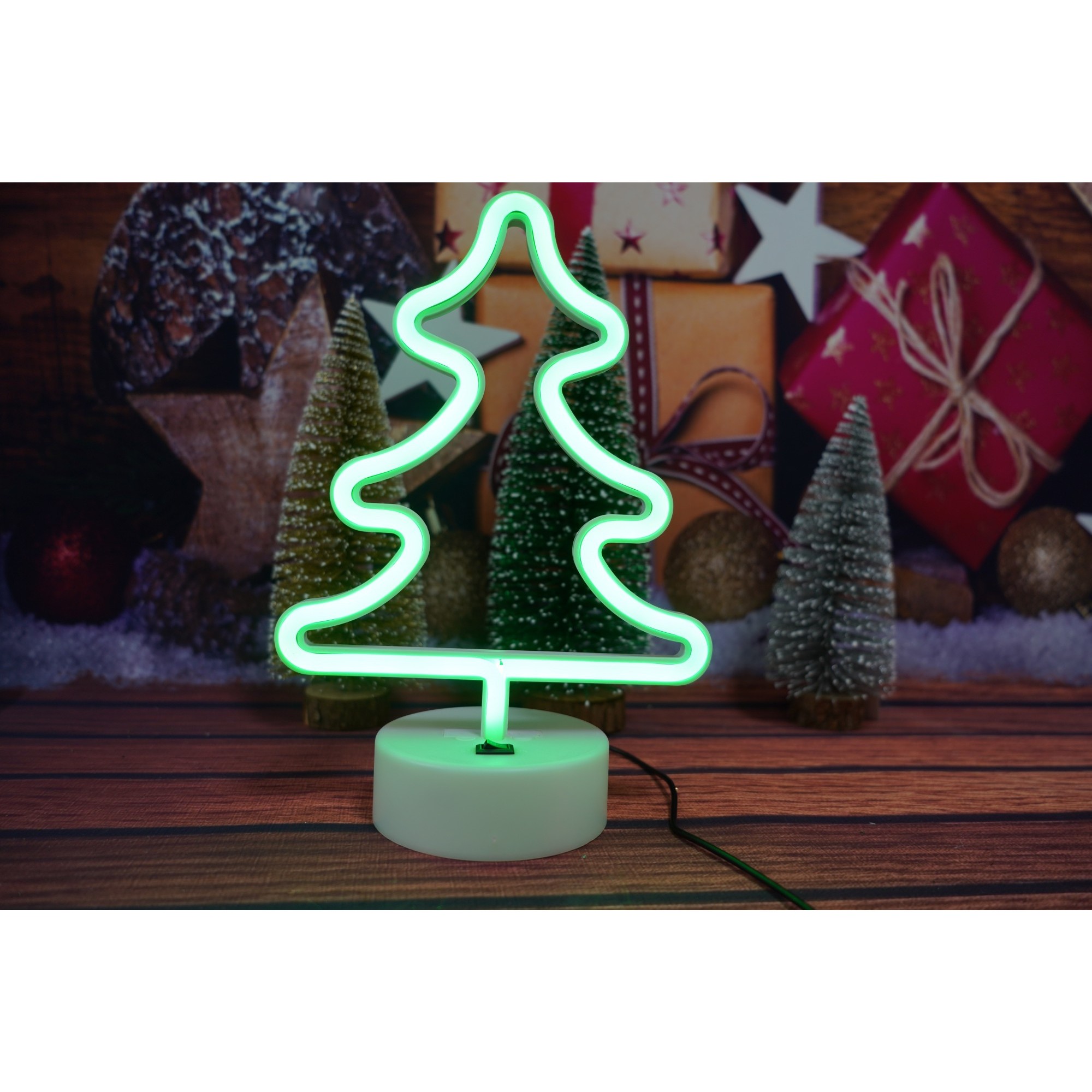 Decoratiune luminoasa, Tip Brad, cu baterii/USB [6]