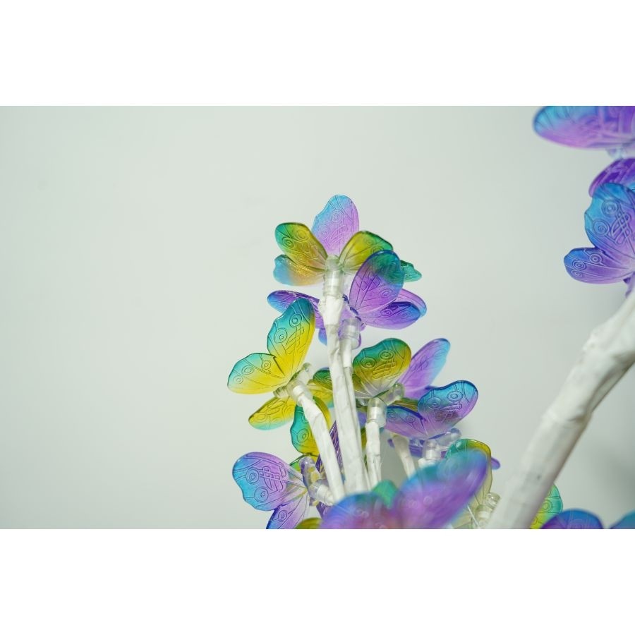 Decoratiune luminoasa, , Tip copac cu fluturi, cu baterii/USB [3]