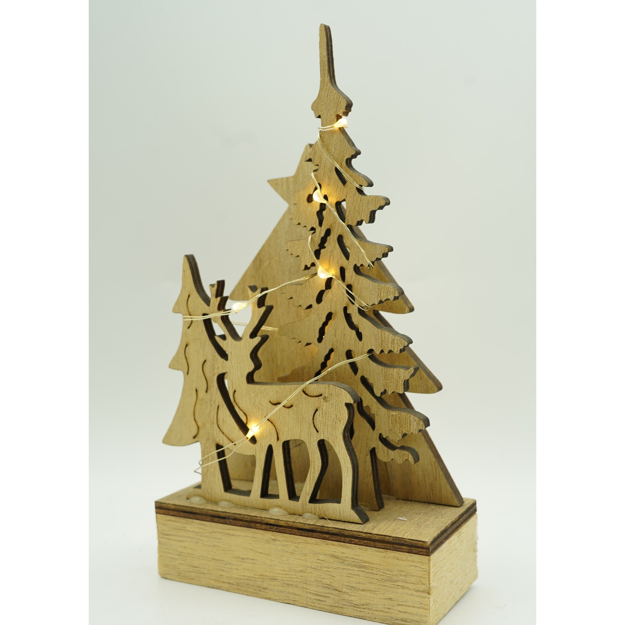 Decoratiune luminoasa, peisaj de iarna, maro, lungime: 11 cm, latime: 5 cm, inaltime: 19 cm, lemn, interior/exterior [4]