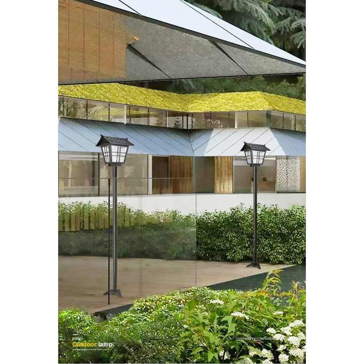 Lampa solara de tip stalp pentru gradina, , Alb Rece [3]