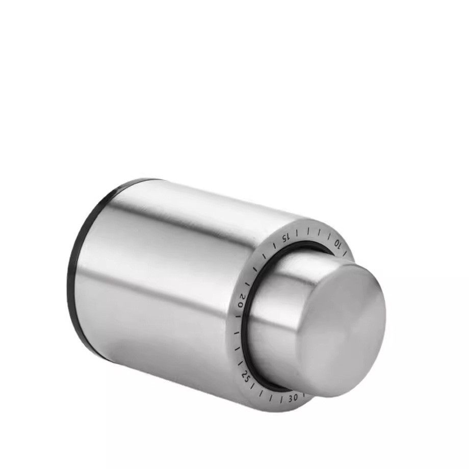 Ustensile pentru Bucătărie - Dop de Etansare a Sticlei de Sampanie, , Data Etansare, Reutilizabil, Usor de Depozitat si Folosit, 4.5 x 4.5 x 8 cm, Gri