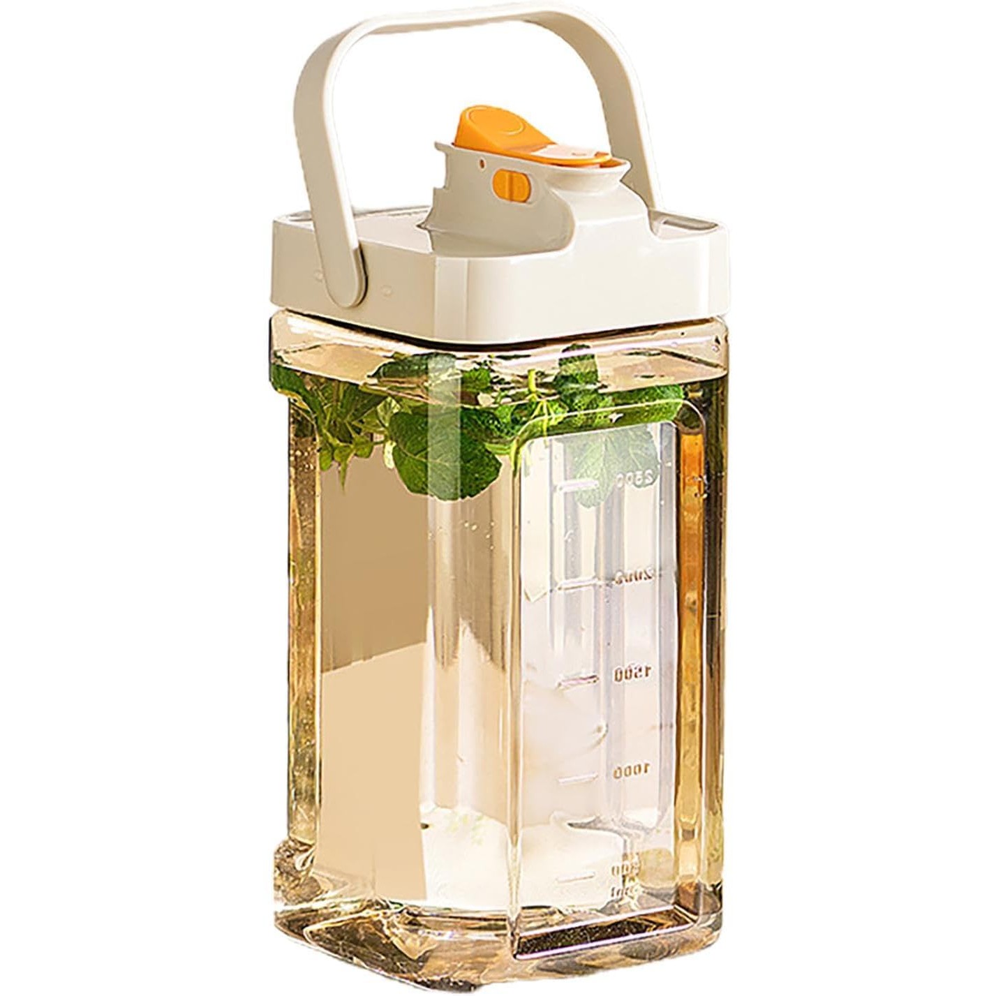 Pahare, Sticle si Cani - Dozator portabil pentru bauturi , 3.5 litri, capac etans, duza deschidere/inchidere, recipent din plastic, gradat, filtru, maner, 29.7 x 14.1 x 14.4 cm, pentru diverse bauturi, alb