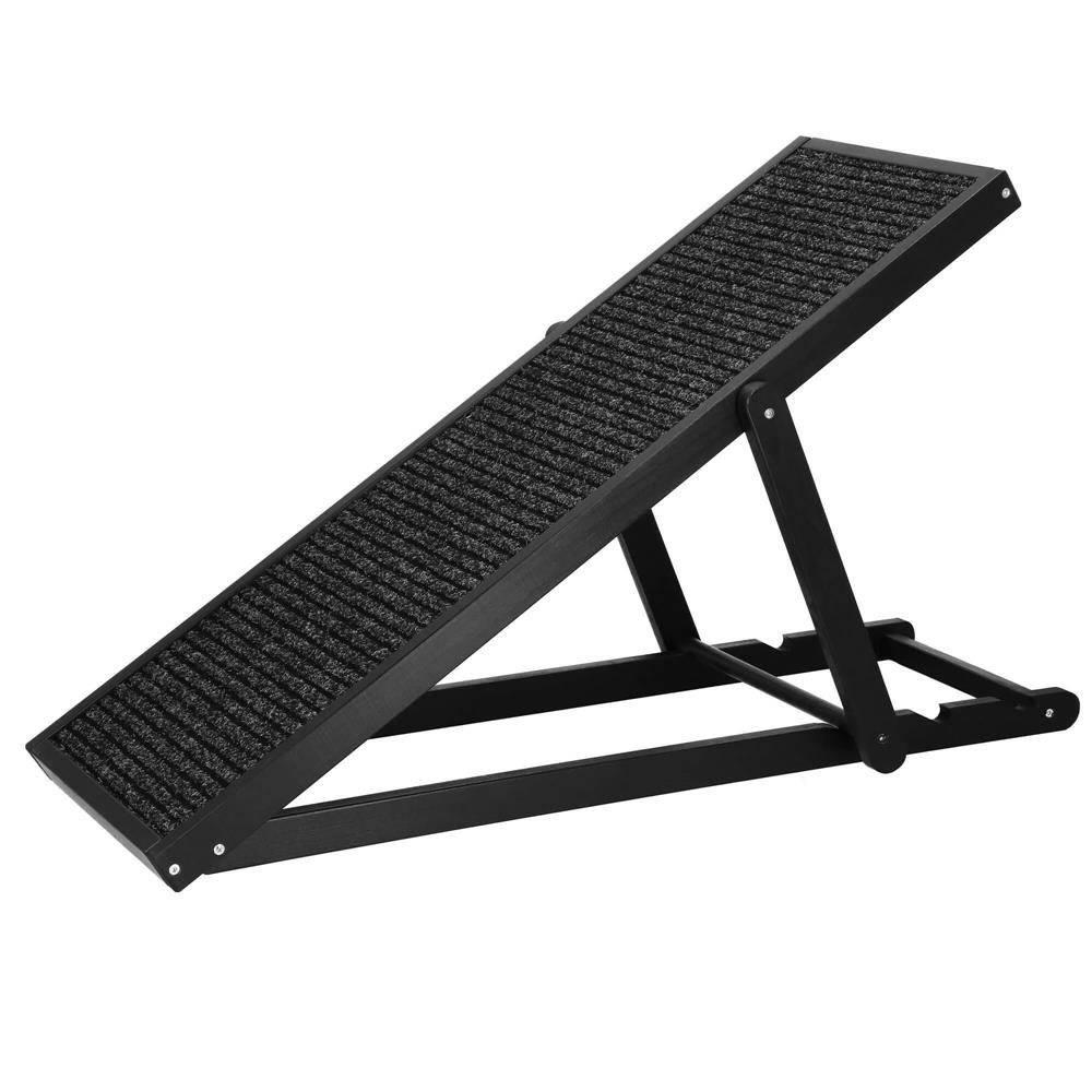 Rampa pentru caini si pisci cu 3 nivele de reglare 42-59cm, antiderapanta, lungime 103cm, negru [9]