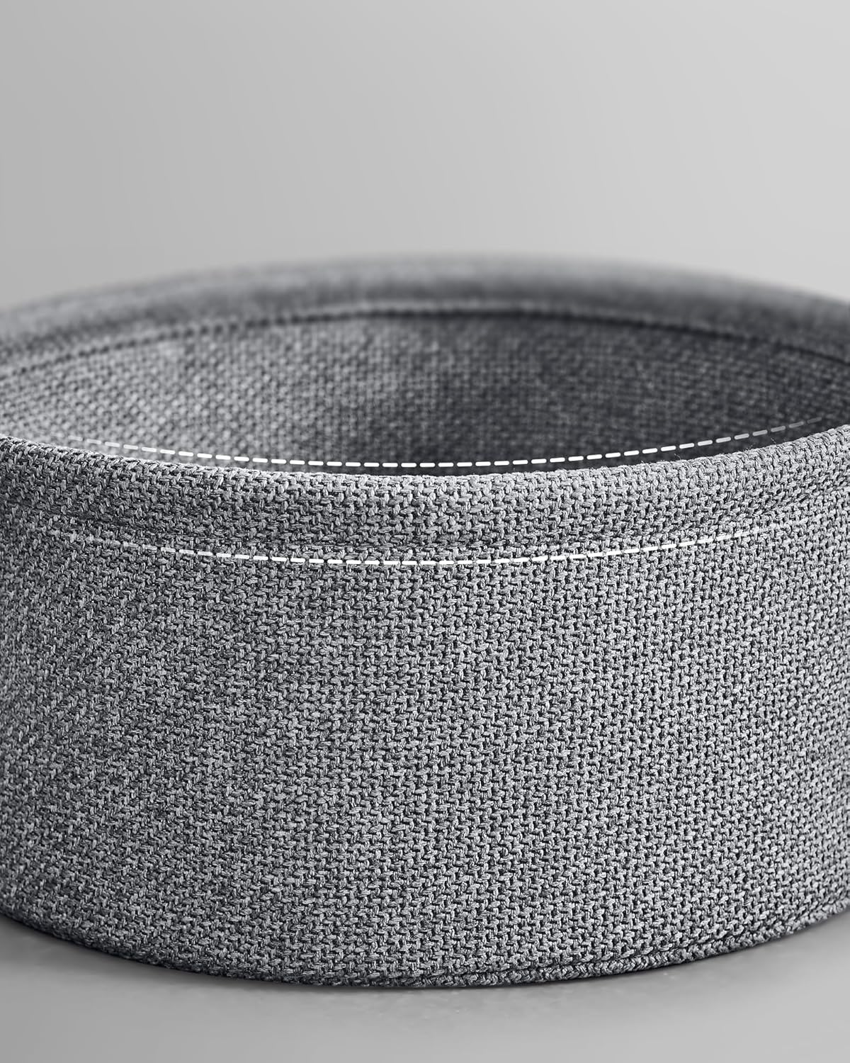 VASAGLE Masuta de cafea rotunda cu cos de stofa, stil modern, 45x75cm, negru cu gri [3]