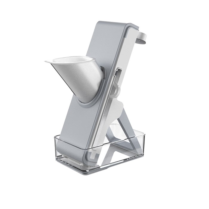 Ustensile pentru Bucătărie - Feliator de Legume Multifunctional, , Taieturi Diferite, Razatoare pentru Bucatarie, Taietor de Cartofi, Presa Manuala, Pliabila, Extensibila, PP PET, 23.5x9.5x5.5 cm, Alb