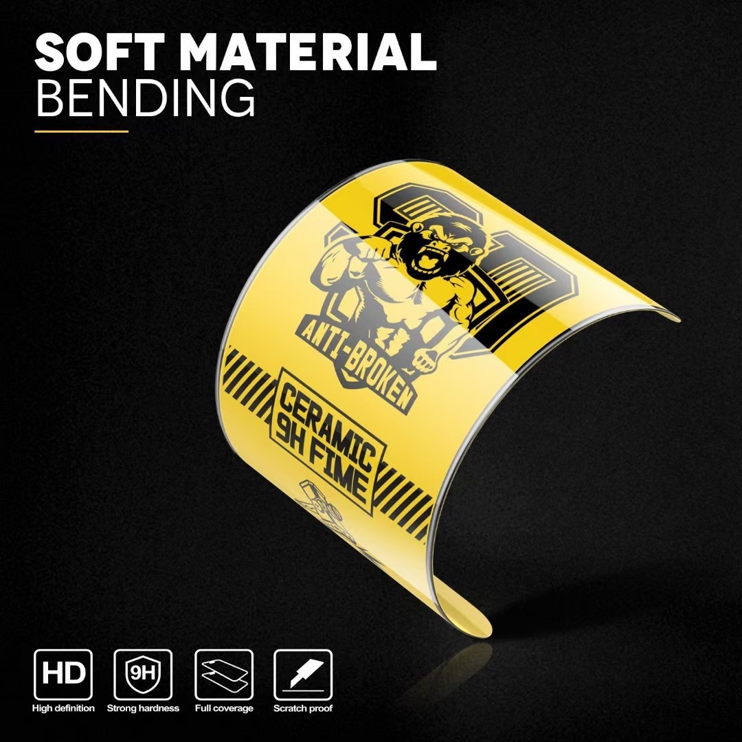 Folie de protectie Ceramica ®, Transparenta HD, 9H, pentru Huawei Nova Y70 margini negre [3]