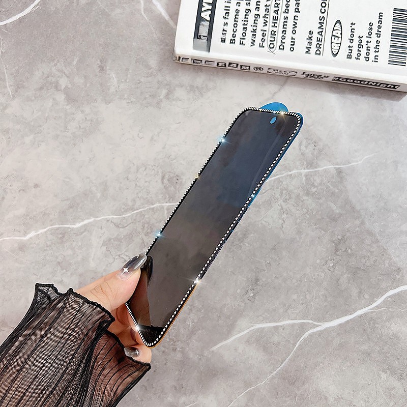 Folie de Protectie, , pentru iPhone 15 Pro Max, Privacy Tempered Glass cu Pietricele, ESD, HD, Transparent [3]