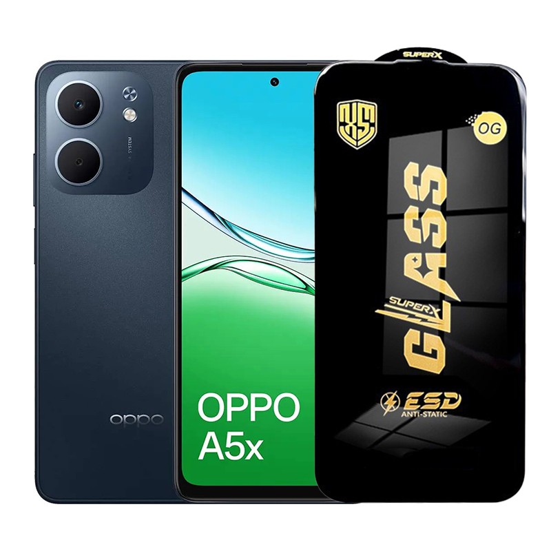 ✨TOATE PRODUSELE✨ - Folie de Protectie pentru Oppo A5x, , Sticla Securizata ESD, Margini Negre, Rezistenta la Zgirieturi, Antistatica, 0.35 mm, Transparenta