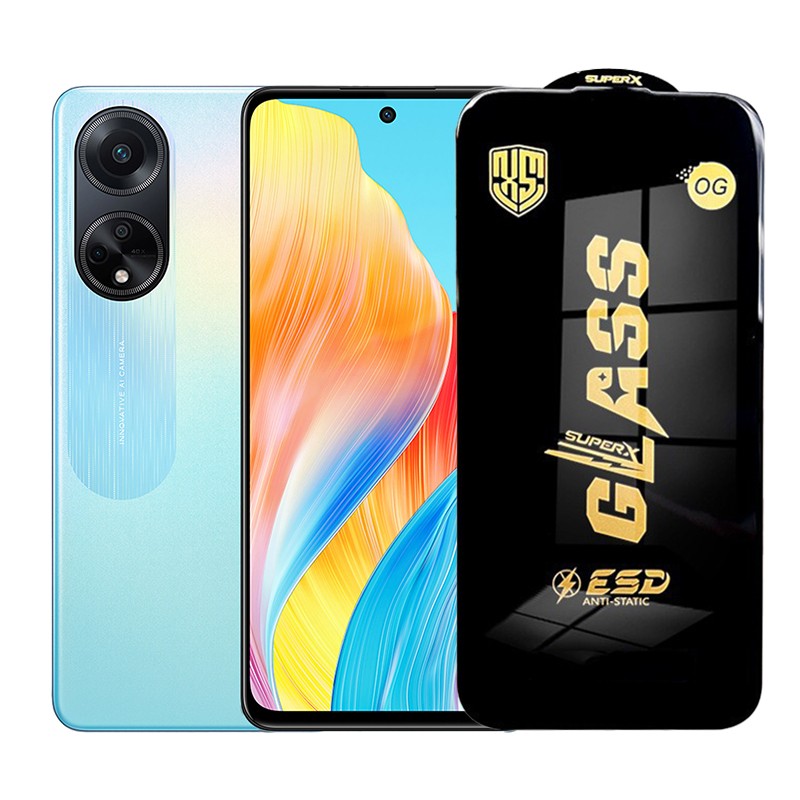 ✨TOATE PRODUSELE✨ - Folie de Protectie pentru Oppo A98, , Sticla Securizata ESD, Margini Negre, Rezistenta la Zgirieturi, Antistatica, 0.35 mm, Transparenta