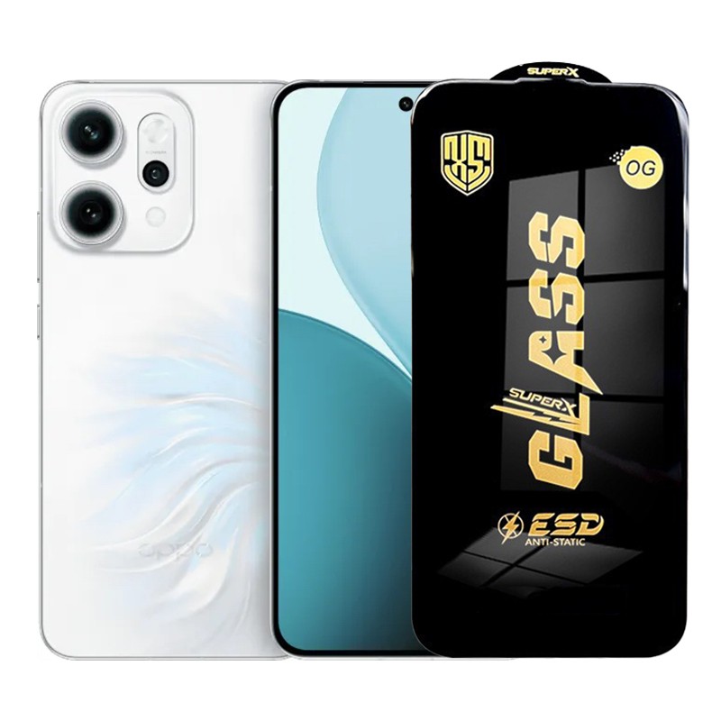 ✨TOATE PRODUSELE✨ - Folie de Protectie pentru Oppo Reno14 Pro, , Sticla Securizata ESD, Margini Negre, Rezistenta la Zgirieturi, Antistatica, 0.35 mm, Transparenta