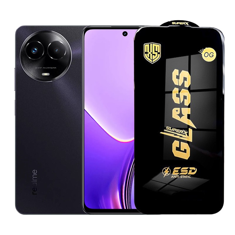 ✨TOATE PRODUSELE✨ - Folie de Protectie pentru Realme 11x, , Sticla Securizata ESD, Margini Negre, Rezistenta la Zgirieturi, Antistatica, 0.35 mm, Transparenta