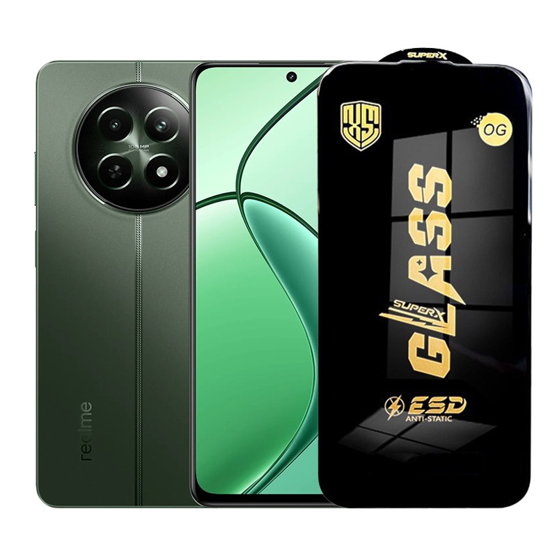 ✨TOATE PRODUSELE✨ - Folie de Protectie pentru Realme 12, , Sticla Securizata ESD, Margini Negre, Rezistenta la Zgirieturi, Antistatica, 0.35 mm, Transparenta