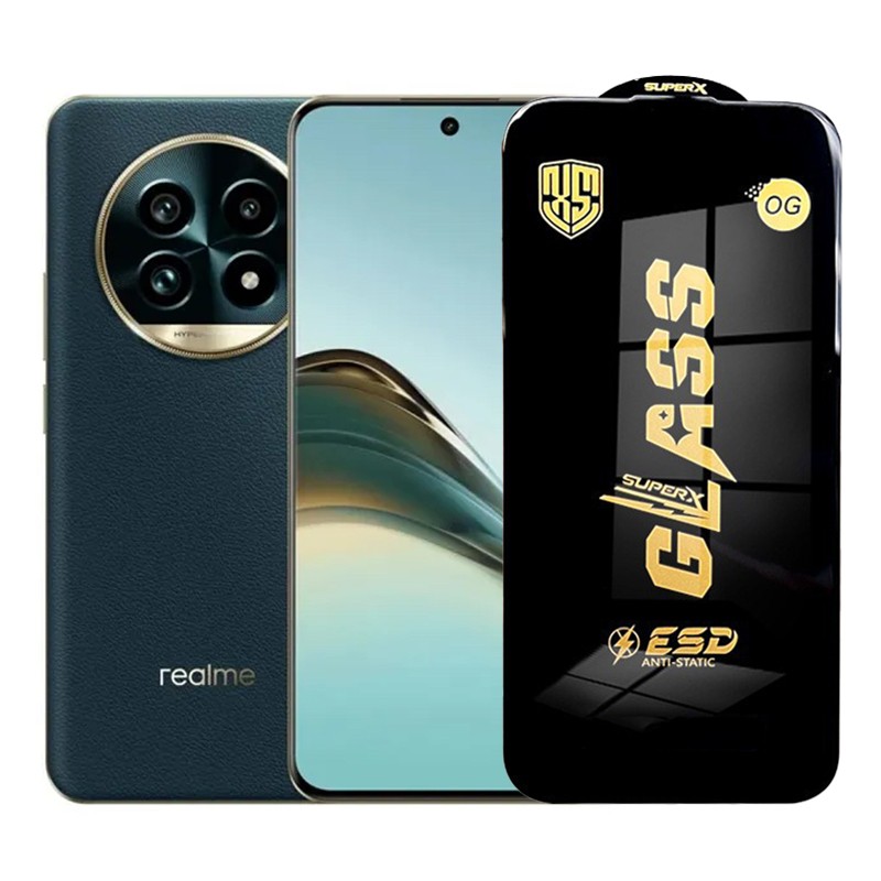 ✨TOATE PRODUSELE✨ - Folie de Protectie pentru Realme 13, , Sticla Securizata ESD, Margini Negre, Rezistenta la Zgirieturi, Antistatica, 0.35 mm, Transparenta