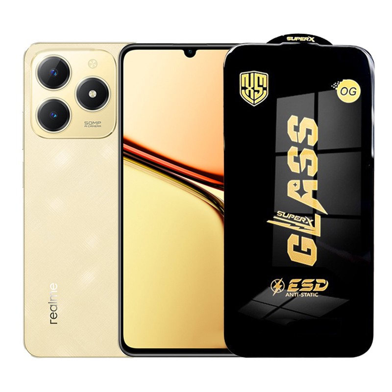 ✨TOATE PRODUSELE✨ - Folie de Protectie pentru Realme C61, , Sticla Securizata ESD, Margini Negre, Rezistenta la Zgirieturi, Antistatica, 0.35 mm, Transparenta