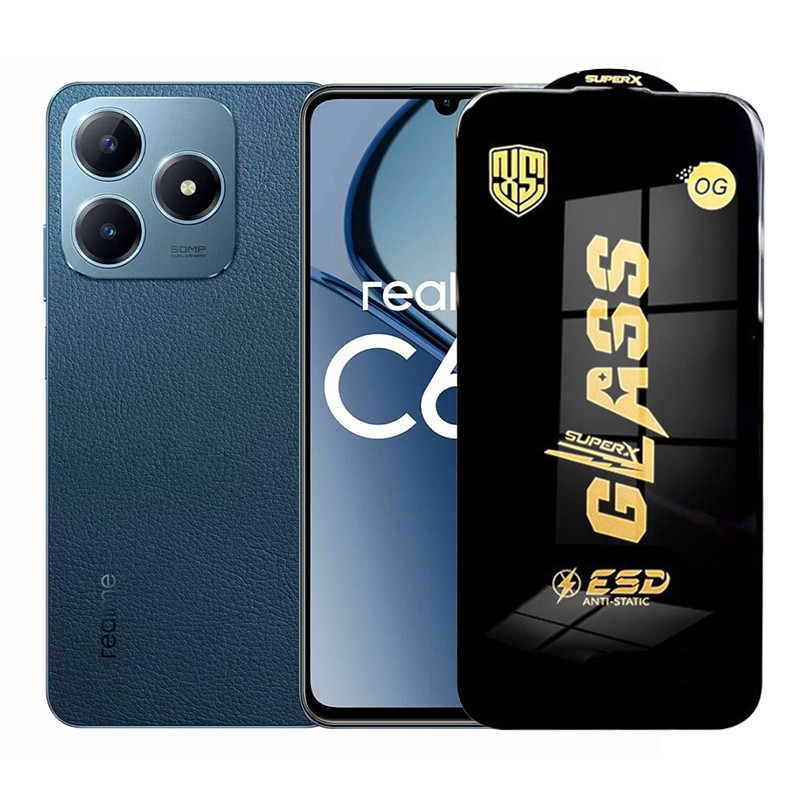 ✨TOATE PRODUSELE✨ - Folie de Protectie pentru Realme C63, , Sticla Securizata ESD, Margini Negre, Rezistenta la Zgirieturi, Antistatica, 0.35 mm, Transparenta