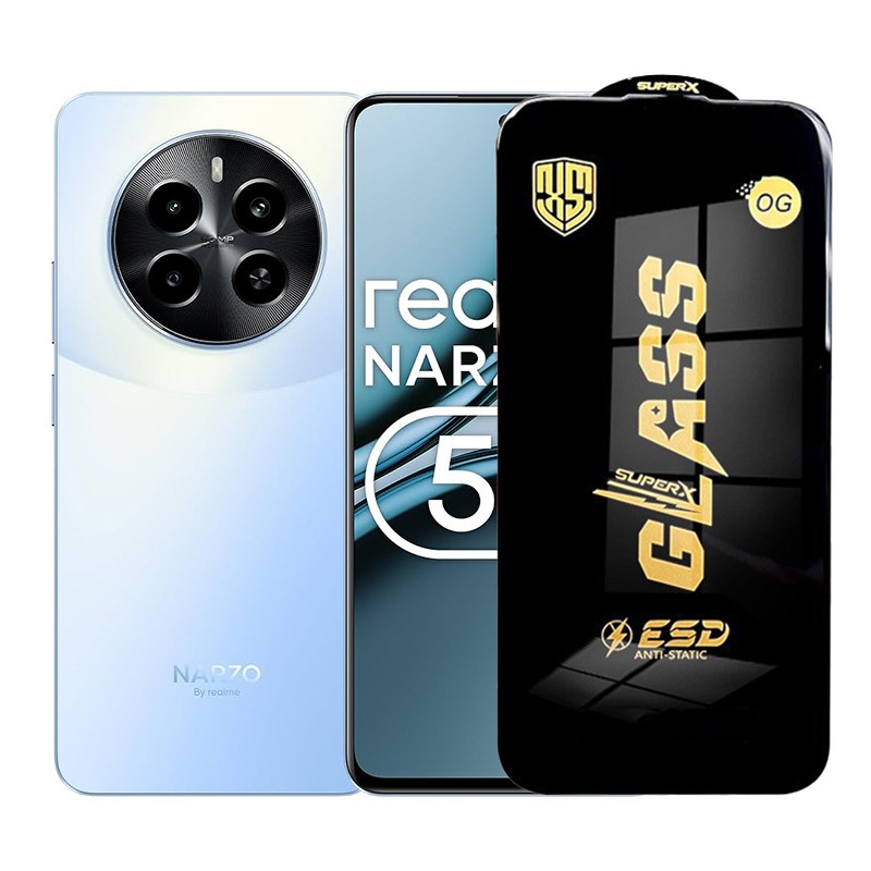 ✨TOATE PRODUSELE✨ - Folie de Protectie pentru Realme Narzo 70 Pro, , Sticla Securizata ESD, Margini Negre, Rezistenta la Zgirieturi, Antistatica, 0.35 mm, Transparenta