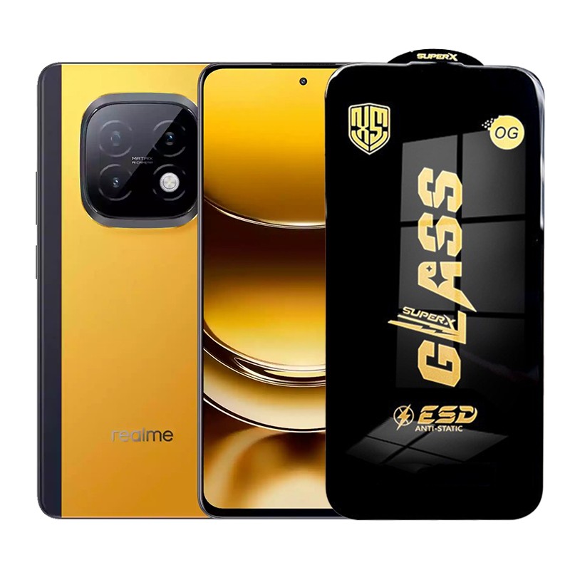 ✨TOATE PRODUSELE✨ - Folie de Protectie pentru Realme Narzo 70 Turbo, , Sticla Securizata ESD, Margini Negre, Rezistenta la Zgirieturi, Antistatica, 0.35 mm, Transparenta