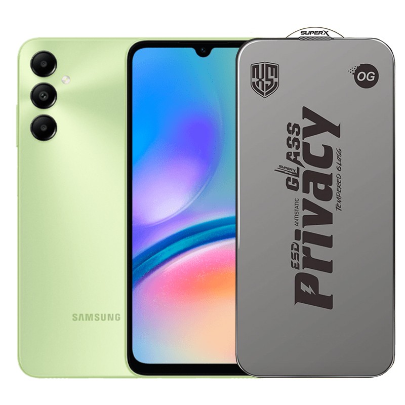 ✨TOATE PRODUSELE✨ - Folie de Protectie pentru Samsung Galaxy A05s, , Sticla Securizata ESD Antistatica, Super-X Privacy OG, Margini Negre, 0.30 mm, Transparent Inchis