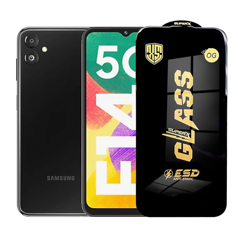 ✨TOATE PRODUSELE✨ - Folie de Protectie pentru Samsung Galaxy F14, , Sticla Securizata ESD, Margini Negre, Rezistenta la Zgirieturi, Antistatica, 0.35 mm, Transparenta