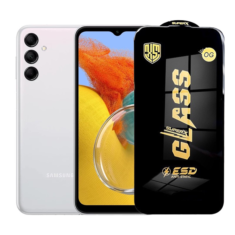 ✨TOATE PRODUSELE✨ - Folie de Protectie pentru Samsung Galaxy M14, , Sticla Securizata ESD, Margini Negre, Rezistenta la Zgirieturi, Antistatica, 0.35 mm, Transparenta