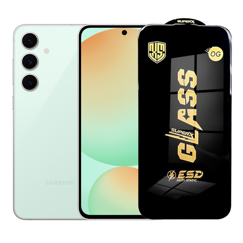 ✨TOATE PRODUSELE✨ - Folie de Protectie pentru Samsung Galaxy S24 FE, , Sticla Securizata ESD, Margini Negre, Rezistenta la Zgirieturi, Antistatica, 0.35 mm, Transparenta