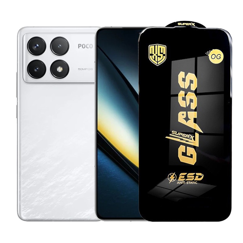 ✨TOATE PRODUSELE✨ - Folie de Protectie pentru Xiaomi Poco F6 Pro, , Sticla Securizata ESD, Margini Negre, Rezistenta la Zgirieturi, Antistatica, 0.35 mm, Transparenta