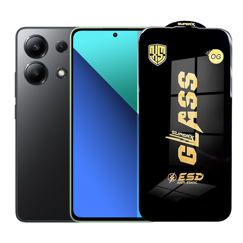 ✨TOATE PRODUSELE✨ - Folie de Protectie pentru Xiaomi Redmi 13, , Sticla Securizata ESD, Margini Negre, Rezistenta la Zgirieturi, Antistatica, 0.35 mm, Transparenta