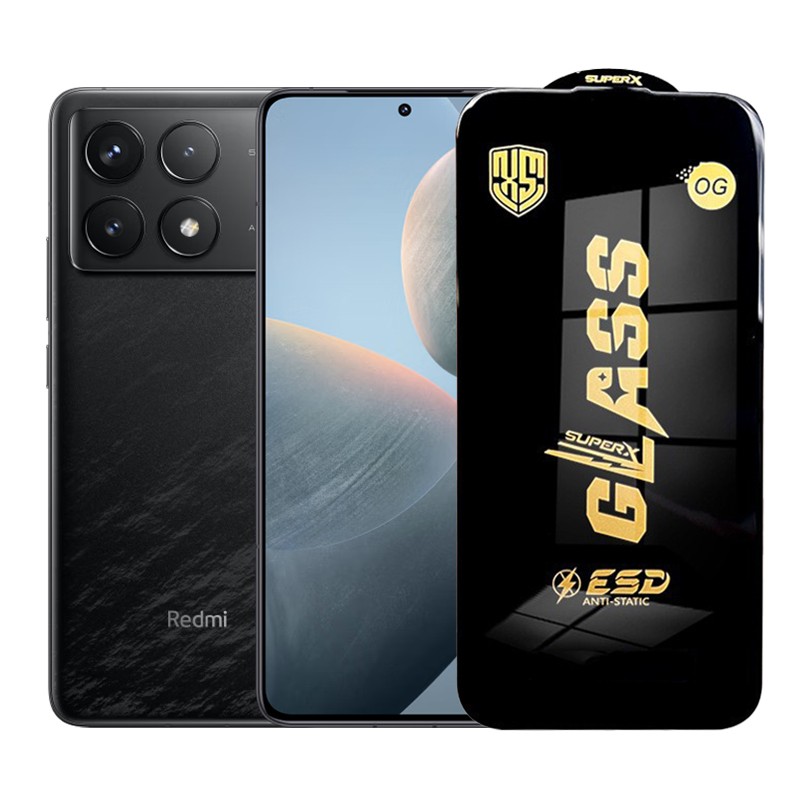 ✨TOATE PRODUSELE✨ - Folie de Protectie pentru Xiaomi Redmi K70E, , Sticla Securizata ESD, Margini Negre, Rezistenta la Zgirieturi, Antistatica, 0.35 mm, Transparenta