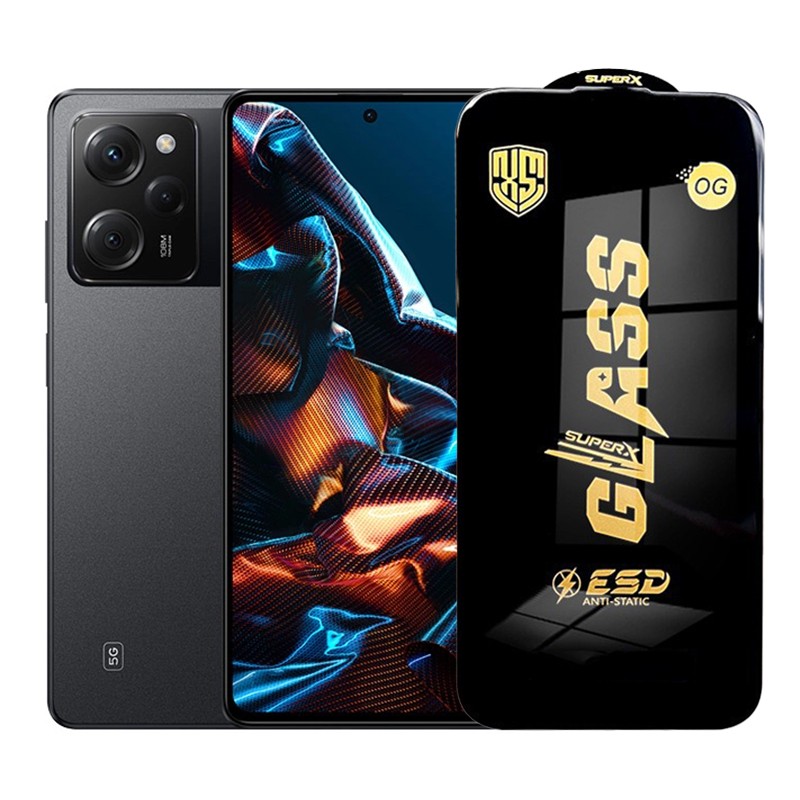 ✨TOATE PRODUSELE✨ - Folie de Protectie pentru Xiaomi Poco X5 Pro, , Sticla Securizata ESD, Margini Negre, Rezistenta la Zgirieturi, Antistatica, 0.35 mm, Transparenta