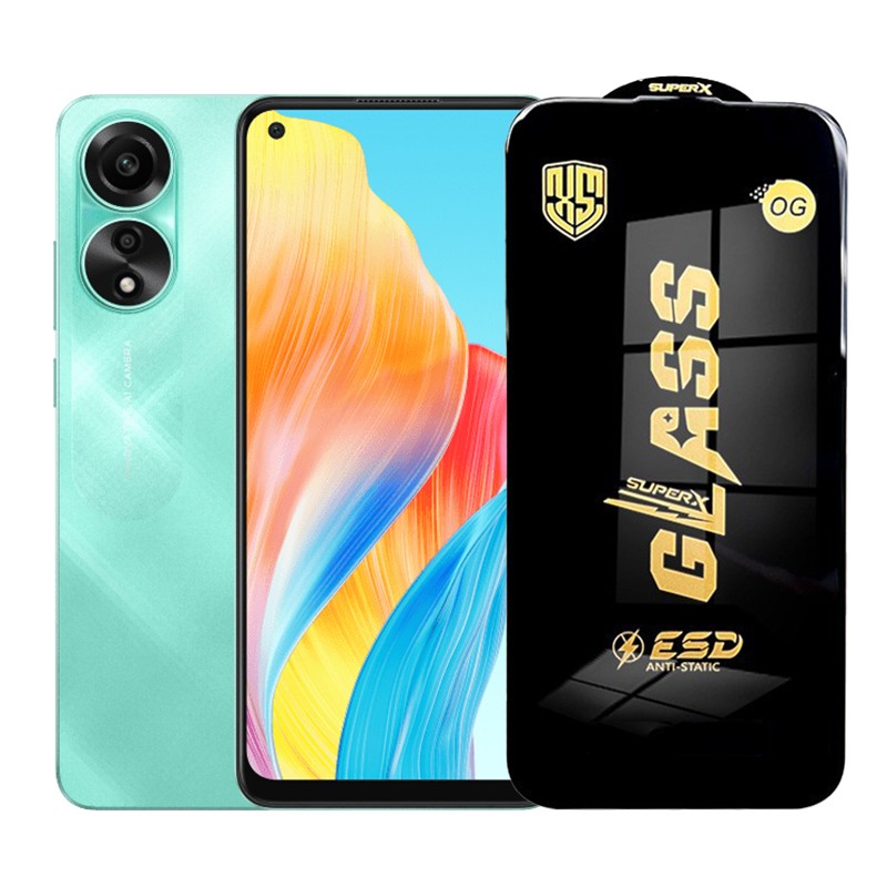 ✨TOATE PRODUSELE✨ - Folie de Protectie pentru Oppo A78, , Sticla Securizata ESD, Margini Negre, Rezistenta la Zgirieturi, Antistatica, 0.35 mm, Transparenta