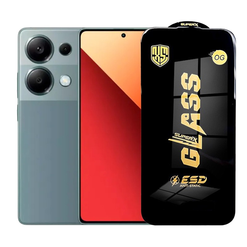 ✨TOATE PRODUSELE✨ - Folie de Protectie pentru Xiaomi Redmi Note 13, , Sticla Securizata ESD, Margini Negre, Rezistenta la Zgirieturi, Antistatica, 0.35 mm, Transparenta