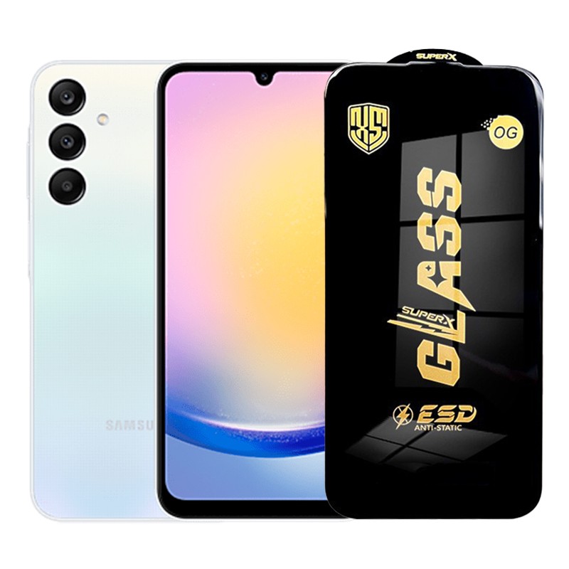 ✨TOATE PRODUSELE✨ - Folie de Protectie pentru Samsung Galaxy A25, , Sticla Securizata ESD, Margini Negre, Rezistenta la Zgirieturi, Antistatica, 0.35 mm, Transparenta