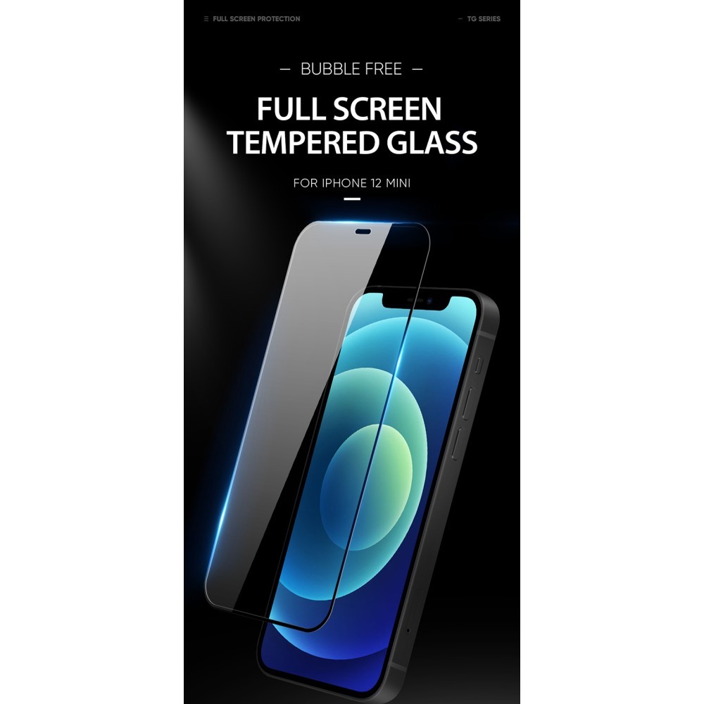 Folie Sticla Securizata , compatibila cu Apple iPhone 12 Mini , Negru [7]