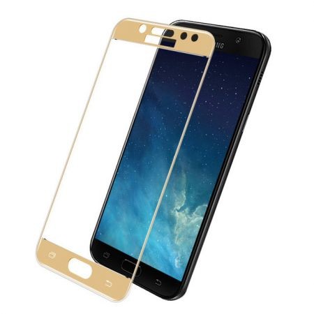 Folie Sticla Samsung Galaxy J3 2017 4D/5D Auriu [3]