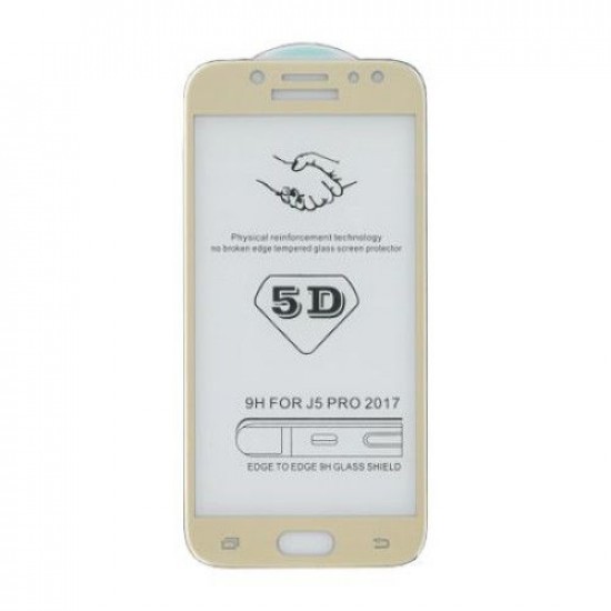 Folie Sticla Samsung Galaxy J3 2017 4D/5D Auriu [2]