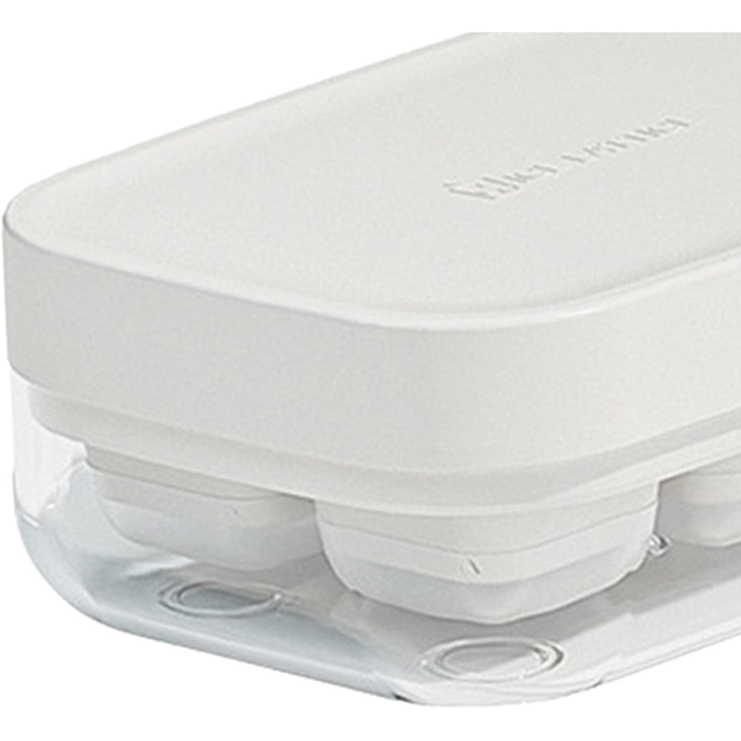 Forma pentru gheata cu presa , din silicon alimentar, 6 cuburi, caserola pentru depozitare, usor de folosit si curatat, 10.5 x 7.5 x 4.1 cm, alb [5]