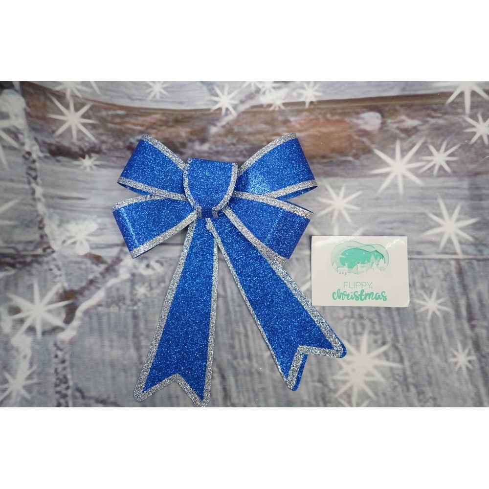 Funda pentru brad, Albastra, cu margini argintii, 13 x 18 cm, PVC,  [3]