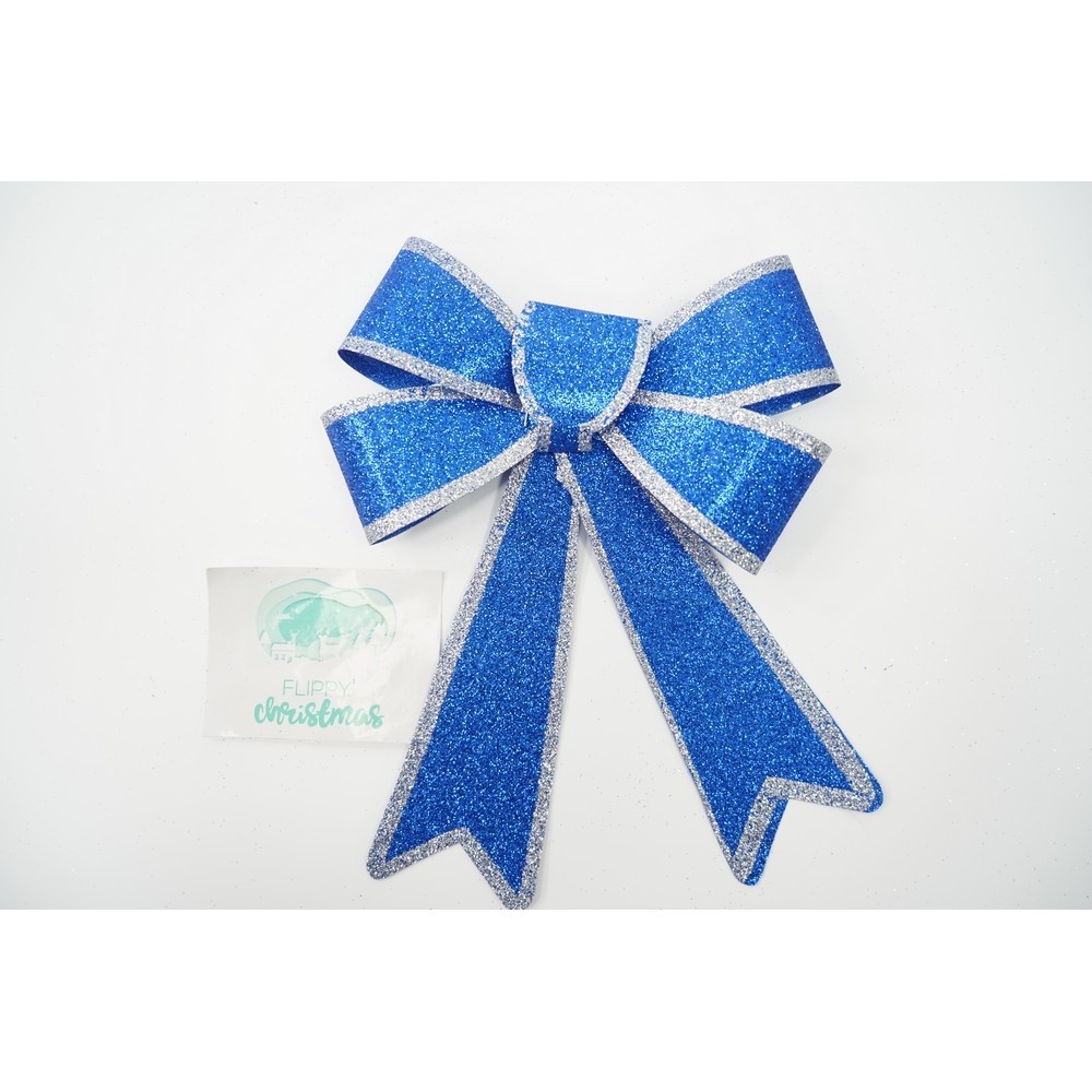 Funda pentru brad, Albastra, cu margini argintii, 13 x 18 cm, PVC,  [5]