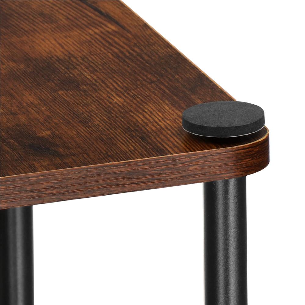 Suport pentru flori, 106x58 cm, negru/maro deschis – 5 rafturi, structura metalica, design modern [9]