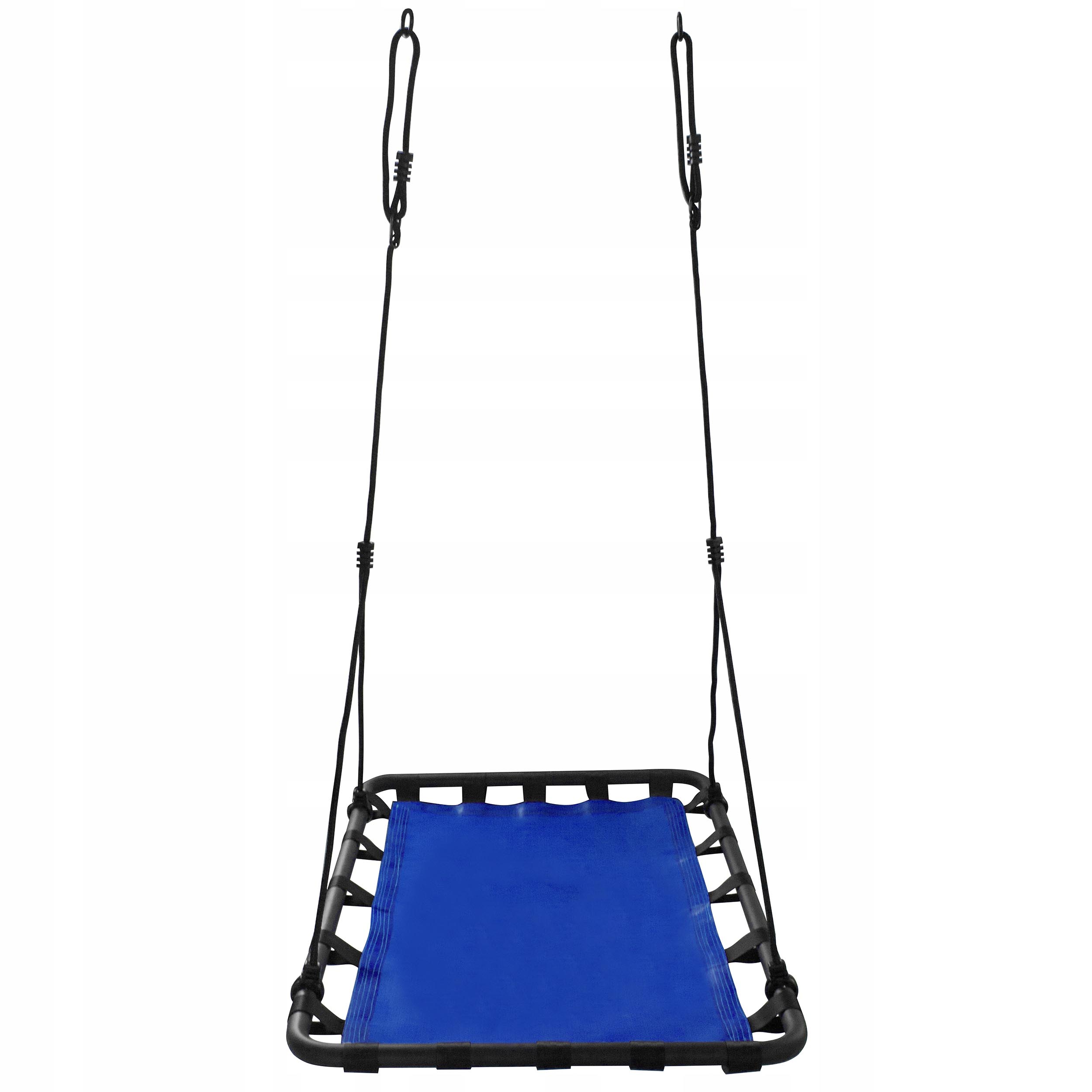 Leagan tip hamac 120x80 cm, cu rama metalica si prindere dubla, pentru gradina sau terasa, albastru [3]