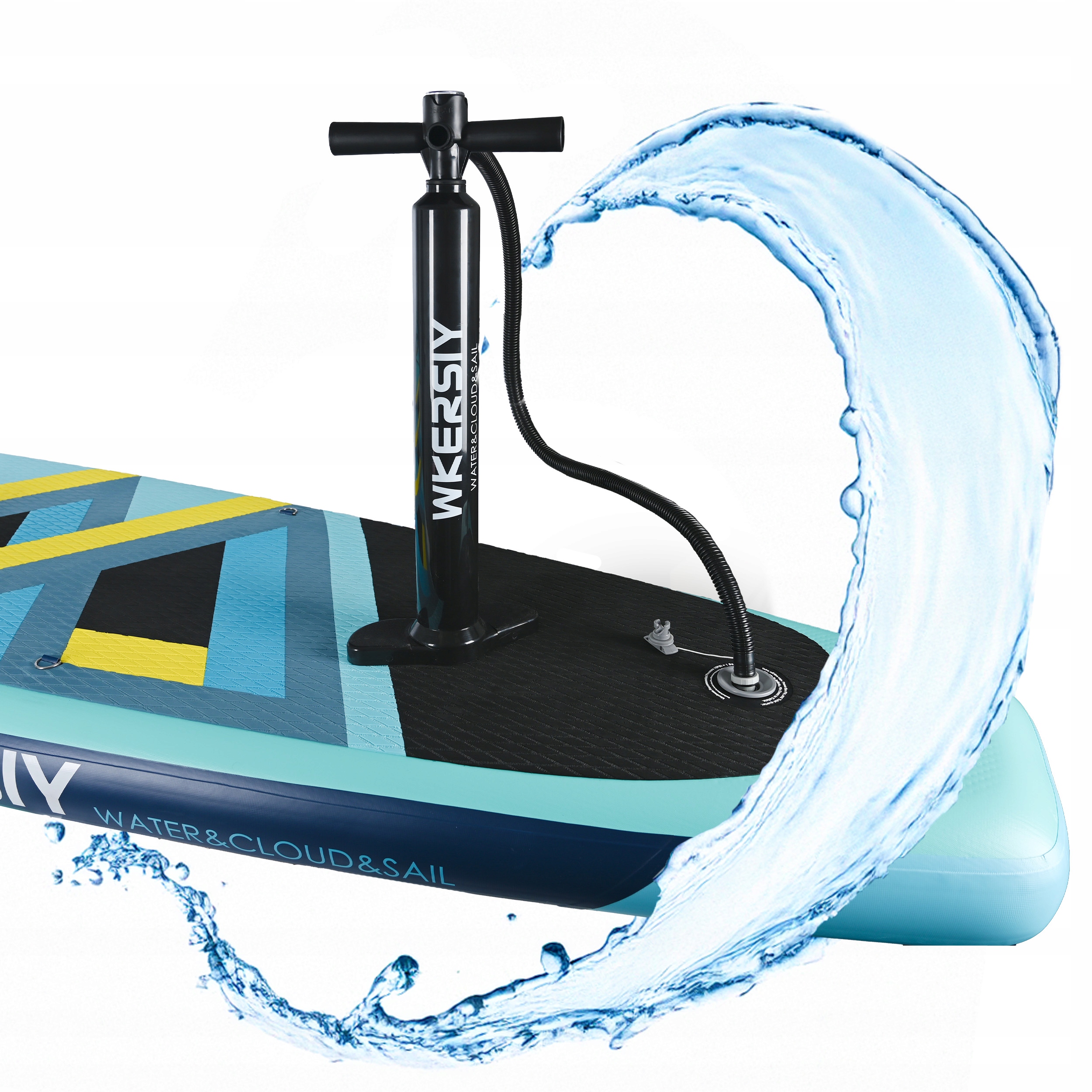 Pompa manuala cu manometru pentru SUP, 15 PSI – dubla actiune, furtun 130 cm [4]