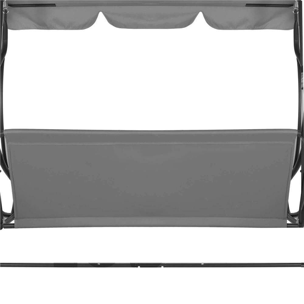 Husa din panza pentru leagan de gradina, 160x100 cm, gri – material impermeabil [8]